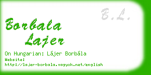 borbala lajer business card